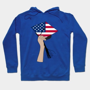 Holding the Square Academic Cap USA Hoodie